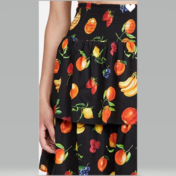 WeWoreWhat Paloma Skirt MIDI Length Fruit Pattern Size S NWT - Picture 6 of 10